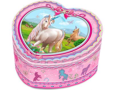 HM Studio Šperkovnica s hudbou na naťahovanie v tvare srdca