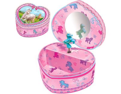 HM Studio Šperkovnica s hudbou na naťahovanie v tvare srdca