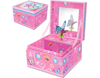 HM Studio Šperkovnica s hudbou na naťahovanie s motýlikom
