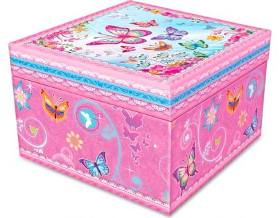 HM Studio Šperkovnica s hudbou na naťahovanie s motýlikom