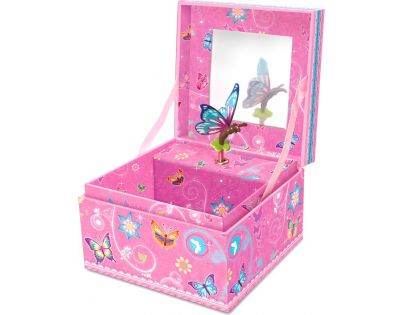 HM Studio Šperkovnica s hudbou na naťahovanie s motýlikom