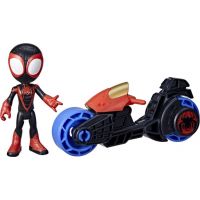 SpiderMan Spidey and his amazing friends Motorka a figurka 10 cm Miles Morales SpiderMan 3