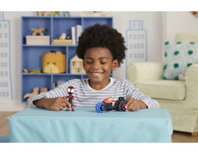 SpiderMan Spidey and his amazing friends Motorka a figurka 10 cm Miles Morales SpiderMan