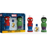 Spiderman a Hulk set sprchových gélov a šampónov 400 ml a toaletná voda Grooth 50 ml - Poškodený obal
