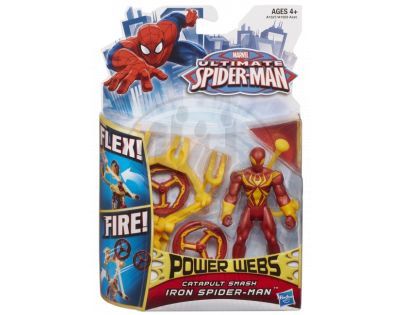 Spiderman Akční vystřelovací figurky Hasbro - Iron Spiderman Catapult Smash