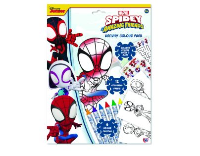 Spidey pracovné listy s farbami