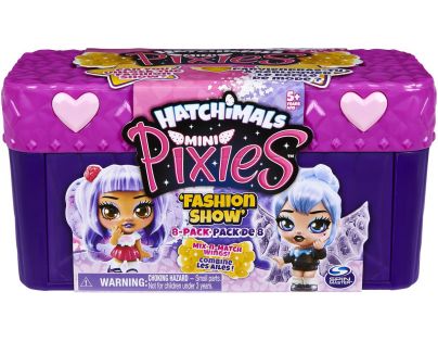 Spin Master Hatchimals mini pixies bábiky 4ks v kufríku Fialový