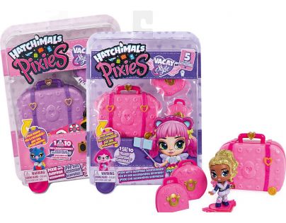 Spin Master Hatchimals pixies bábiky v kufri ružová