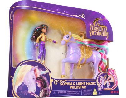 Spin Master Jednorožčia akadémia svetelný jednorožec a figúrka 11 cm Sophia & Wildstar