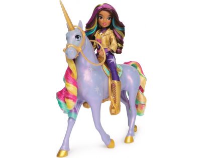 Spin Master Jednorožčia akadémia svetelný jednorožec Wildstar 28 cm s Bábikou Sophia 24 cm