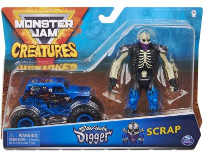 Spin Master Monster Jam kovové auto s figúrkou Son-Uva Digger a Scrap