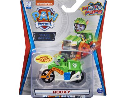 Spin Master Paw Patrol kovová autíčka super hrdinů Motorka Rocky