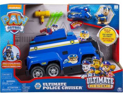 Spin Master Paw Patrol Veľký Policajné vozidlo s efektmi a motorkou