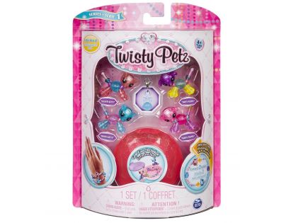 Spin Master Twisty Petz zvířátka a náramky miminka čtyřbalení růžový drahokam