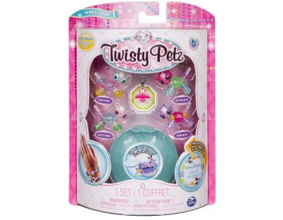 Spin Master Twisty Petz zvířátka a náramky miminka čtyřbalení zelený drahokam