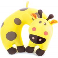Spokey Bambini Cestovní polštářek dětský mikrokuličky žirafa Spokey Bambini Cestovní polštářek dětský mikrokuličky žirafa