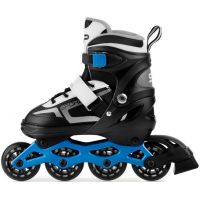 Spokey Burnish Kolieskové korčule regulovateľné ABEC7 Carbon čierno-modré veľ. 34-38 2