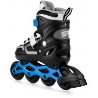 Spokey Burnish Kolieskové korčule regulovateľné ABEC7 Carbon čierno-modré veľ. 34-38 3
