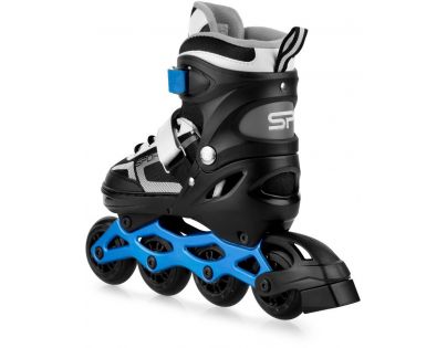 Spokey Burnish Kolieskové korčule regulovateľné ABEC7 Carbon čierno-modré veľ. 34-38