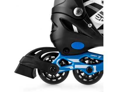 Spokey Burnish Kolieskové korčule regulovateľné ABEC7 Carbon čierno-modré veľ. 34-38