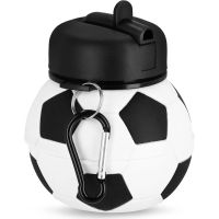 Spokey Cort Skladacia silikónová fľaša v tvare futbalovej lopty 0 52 l