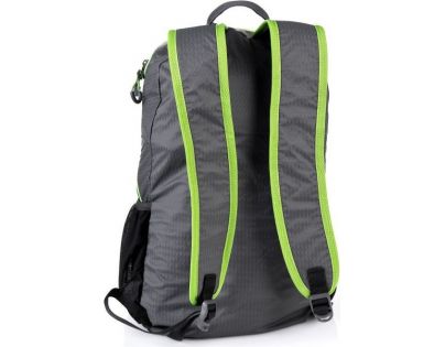 Spokey HIidden Peak Batoh skladací sivočierny s neon zipsom 18 l