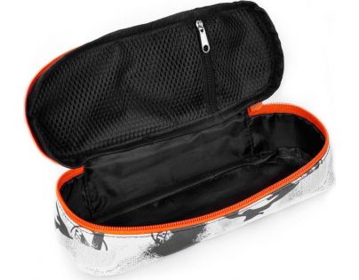 Spokey Nerf Chest Školské puzdro čiernooranžové