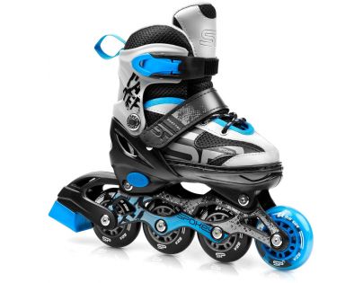 Spokey Quattro 4 v 1 Korčule čiernomodré regulovateľné veľ. 30 - 33
