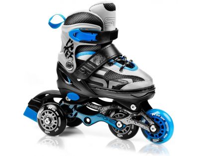 Spokey Quattro 4 v 1 Korčule čiernomodré regulovateľné veľ. 30 - 33