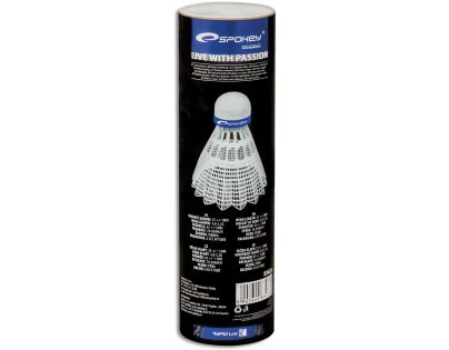 Spokey SHOOT BLUE Badmintonové loptičky 6ks nylonové