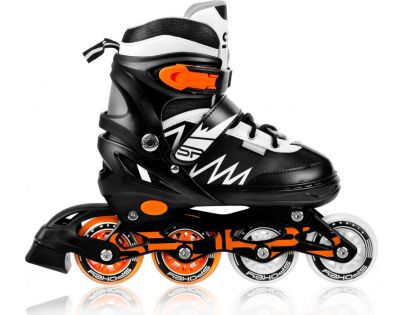 Spokey Tony Kolieskové korčule čierno-oranžove ABEC7 Carbon veľ. 34-38