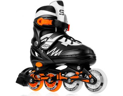 Spokey Tony Kolieskové korčule čierno-oranžove ABEC7 Carbon veľ. 34-38