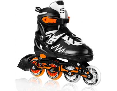 Spokey Tony Kolieskové korčule čierno-oranžove ABEC7 Carbon veľ. 34-38