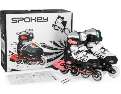 Spokey Tony Kolieskové korčule čierno-ružové ABEC7 Carbon veľ. 33-37