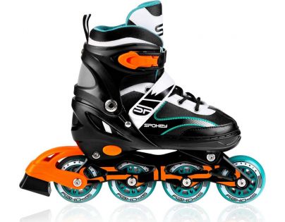 Spokey Tony Kolieskové korčule čierno-tyrkysovej ABEC7 Carbon veľ. 29-33