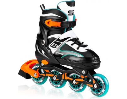 Spokey Tony Kolieskové korčule čierno-tyrkysovej ABEC7 Carbon veľ. 29-33