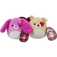 Squishmallows 1 + 1 Ružový a Svetlý pes Sager a Cooper 20 cm