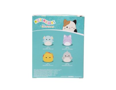 Squishmallows Micromallows 4Pack Axolotl, Mačka, Taco, Žralok