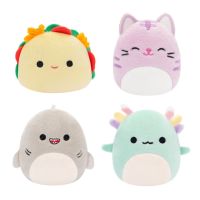 Squishmallows Micromallows 4Pack Axolotl, Mačka, Taco, Žralok