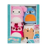 Squishmallows Micromallows 4Pack Mýval, Bigfoot, Ara, Škoricová rolka 6