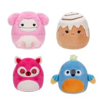 Squishmallows Micromallows 4Pack Mýval, Bigfoot, Ara, Škoricová rolka