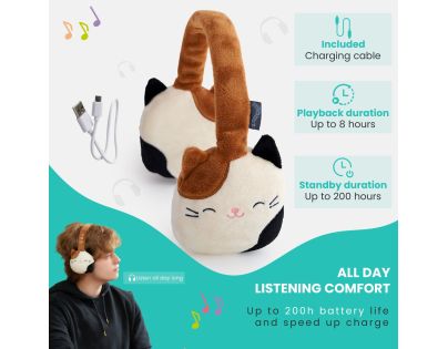 Squishmallows Plush Bluetooth Headphones - Cam
