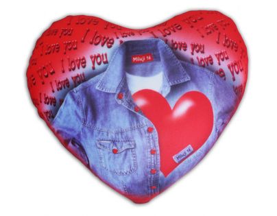 Rappa Srdce Valentýn textilní s kul. výplní 24cm