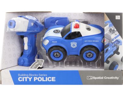 Skrutkovacie policajné auto na diaľkové ovládanie