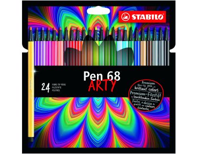 STABILO 6824-1-20 ARTY Prémiová vláknová fixka Pen 68 24 ks puzdro - Poškodený oba