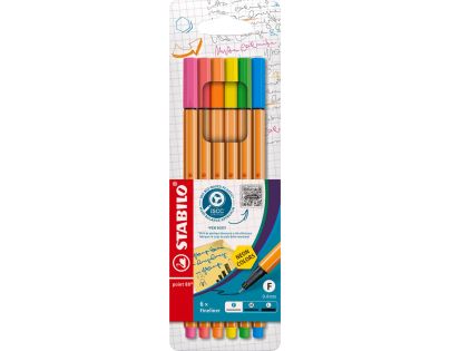 Jemný liner STABILO point 88 6 ks neon sada