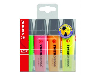 Zvýrazňovač STABILO BOSS ORIGINAL 4 ks sada