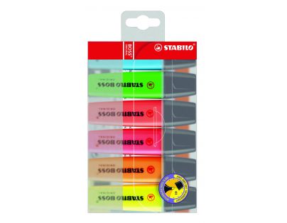 Zvýrazňovač STABILO BOSS ORIGINAL 6 ks sada