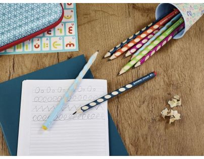 Ergonomická grafitová ceruzka pre ľavákov STABILO EASYgraph ružová 2 ks HB