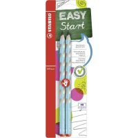 Ergonomická grafitová ceruzka pre pravákov STABILO EASYgraph modrá 2 ks HB
